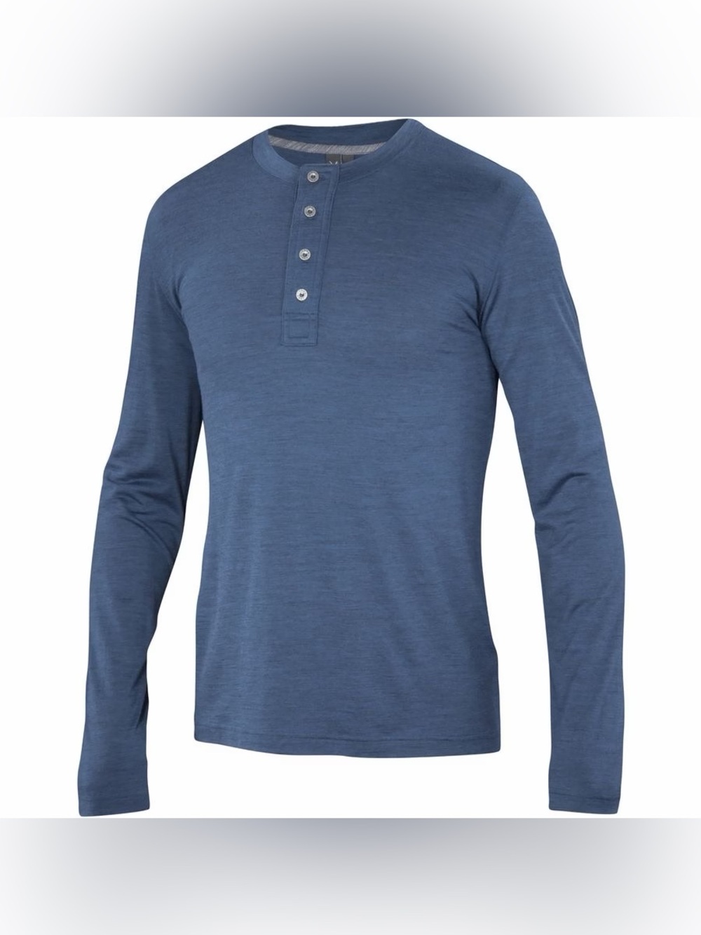 ibex Blue 100% Merino Wool OD Henley Shirt Sz XL Mens Layer Hike Outdoor